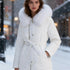 Winddicht & Tailliert Damen Winterjacke mit Pelzkragen
